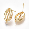 Brass Stud Earring Findings LS-X-KK-S350-056G-2