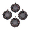 Tibetan Style Alloy Pendant Cabochon Settings TIBE-T003-08R-NR-1