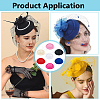 7Pcs 7 Colors EVA Cloth Round Fascinator Hat Base for Stewardess Millinery AJEW-BC0007-94-6