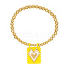 Bohemian Glass Seed Bead Charm Bracelets IW8477-6-1