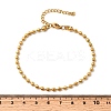 304 Stainless Steel Ball Chain Bracelets for Women X-BJEW-B140-04G-5