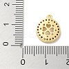 Rack Plating Brass Micro Pave Clear Cubic Zirconia Pendant Cabochon Setttings LS-KK-L224-048G-3