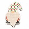 Christmas Single Face Printed Wood Big Pendants WOOD-H102-01I-2