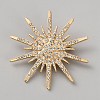 Alloy Rhinestone Lapel Pins for Clothes JEWB-WH0056-005G-1