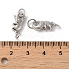 Anti-Tarnish Rhodium Plated 925 Sterling Silver Lobster Claw Clasps with Jump Rings X-STER-D006-15P-3