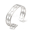 Non-Tarnish 304 Stainless Steel Star Open Cuff Bangles BJEW-L682-026P-3