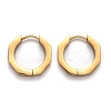 304 Stainless Steel Octagon Huggie Hoop Earrings STAS-H156-04A-G-2