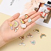 25Pcs 25 Style Light Gold Alloy Enamel Pendants ENAM-YW0001-82-9