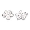 304 Stainless Steel Flower Pendants STAS-T067-30P-2