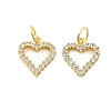 Brass Micro Pave Cubic Zirconia Pendants KK-C092-24A-G-1