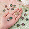 20Pcs 2 Colors Light Gold Alloy Enamel Pendants ENAM-CJ0002-11-3