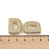 Brass Micro Pave Clear Cubic Zirconia Pendants KK-Z041-01G-D-3