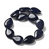 Synthetic Blue Goldstone Beads Strands G-P528-L06-01-3