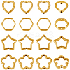 120Pcs 4 Styles Alloy Bead Frame FIND-SP0004-14-6