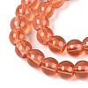 Baking Paint Glass Beads Strands DGLA-Q023-6mm-DB28-3