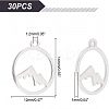 30Pcs 201 Stainless Steel Charms STAS-UN0034-41-2