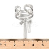 304 Stainless Steel Open Cuff Rings for Women LS-RJEW-U060-01M-P-3