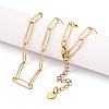 304 Stainless Steel Paperclip Chain Necklace BJEW-B072-01G-1