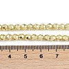 Baking Paint Electroplated Synthetic Non-magnetic Hematite Beads Strands G-H072-A01-01E-4