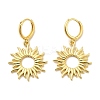 Sun Brass Hoop Earrings EJEW-H180-30D-G-2