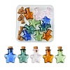 10Pcs 5 Colors Mini High Borosilicate Glass Bottle Bead Containers GLAA-FS0001-70-1