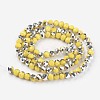 Electroplate Opaque Glass Beads Strands EGLA-A034-P4mm-M07-2