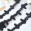 3 Yards Polyester Flower Lace Ribbon OCOR-WH20001-20A-3