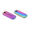 Rainbow Color Alloy Charms PALLOY-S180-235-NR-3