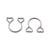 304 Stainless Steel Heart Clip on Nose Rings AJEW-A062-01B-P-3