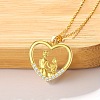Mother's Day Heart with Mother & Daughter Zinc Alloy Crystal Rhinestone Pendant Necklaces for Women FS-WG450A1-01-1