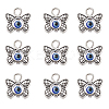 30Pcs Tibetan Style Alloy & Evil Eye Resin Pendants PALLOY-CJ0002-73-1