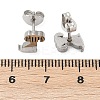 Tarnish Resistant 304 Stainless Steel Puppy Stud Earrings EJEW-F227-05P-2