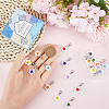 21Pcs 7 Colors Star Glass Seed Beaded Locking Stitch Markers HJEW-SC0001-53-3