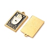 Tarot Fortune 304 Stainless Steel Enamel Pendants SA-CBAD609-01G-3