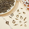 96Sets Tibetan Style Alloy Ring Toggle Clasps FIND-AR0005-76-4