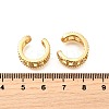 Brass Micro Pave Clear Cubic Zirconia Cuff Earrings EJEW-F370-10G-5