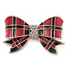 Zinc Alloy Crystal Rhinestone Bowknot Brooches JEWB-I031-01A-1