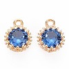 Brass Micro Pave Cubic Zirconia Charms KK-S356-772C-1