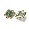 Natural Green Strawberry Quartz Faceted Square Links G-I375-03G-06-2