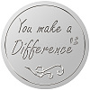 Round Plastic Silver Foil Embossed Picture Stickers DIY-WH20008-006-1
