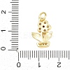Brass Micro Pave Cubic Zirconia Pendants KK-F938-28G-04-3