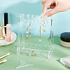 Coat Hanger Removable Acrylic Earring Displays EDIS-WH0012-08-5