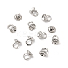 Brass Bead Cap Pendant Bails KK-Z137-02P-01-1
