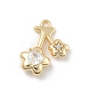 Brass Micro Pave Cubic Zirconia Pendants LS-KK-D283-15G-1