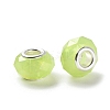 Pearlized Resin European Beads RESI-M001-01F-2