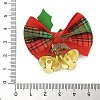 Cloth & Iron Christmas Bowknot Bell Hanging Ornaments  HJEW-S004-01D-3