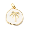 Rack Plating Brass Enamel Pendants KK-R144-01G-02-1