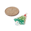 Christmas Theme Glass Seed Beads Pendants PALLOY-TA00025-2