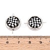 Polymer Clay Beads with CCB Plastic Frame Connector Charms CLAY-T022-35M-02-3