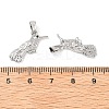 Brass Micro Pave Clear Cubic Zirconia Pendants KK-G533-07C-P-3